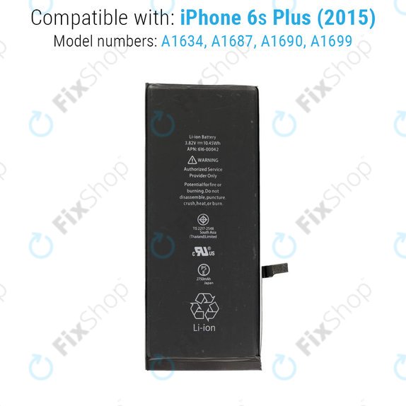 Akku Batterie für iPhone 6S Plus, 2750mAh