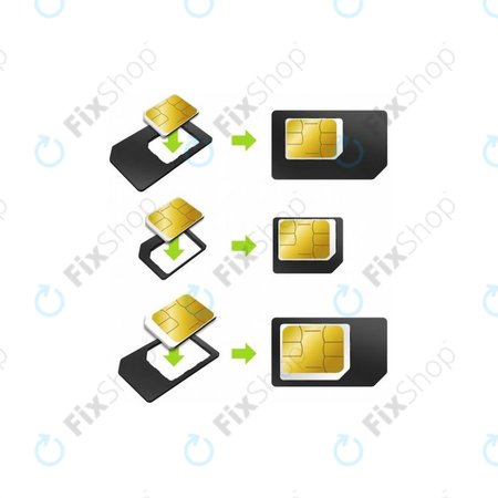 SIM-Adapter 3in1 (NanoSIM, MicroSIM, MiniSIM) + SIM-Sockelöffner