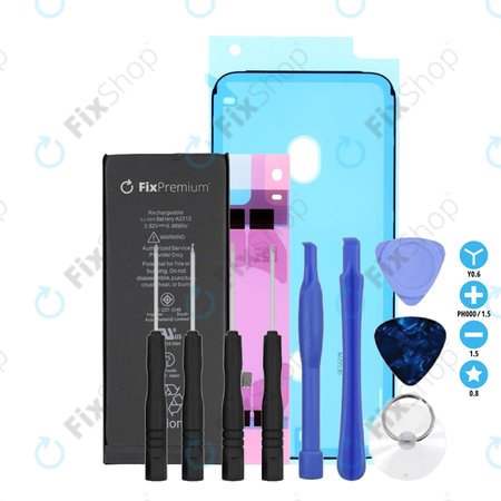 Apple iPhone 8 - Akku Batterie 1821mAh FixPremium + Akku Batterie Klebestreifen Sticker + LCD Klebestreifen Sticker + Werkzeugsatz - Multipack