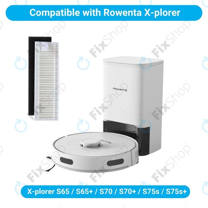 HEPA-Filter, 2 Stk. für Rowenta X-plorer S65, S65+, S70, S70+, S75s, S75s+