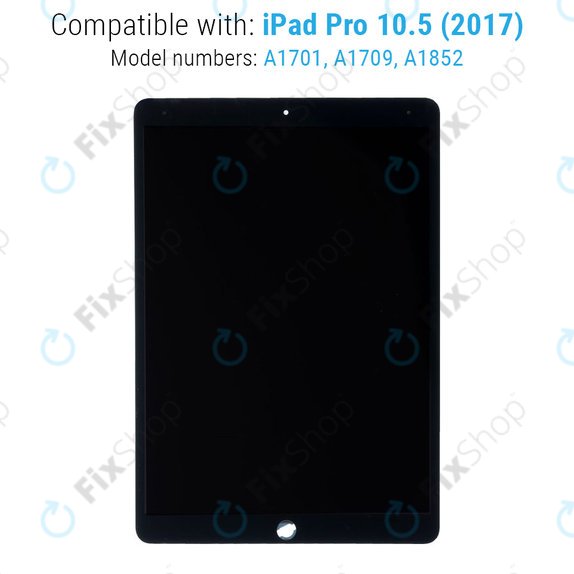 LCD-Display für iPad Pro 10.5" (2017), Black, Touchscreen-Glas ohne Rahmen, Refurbished