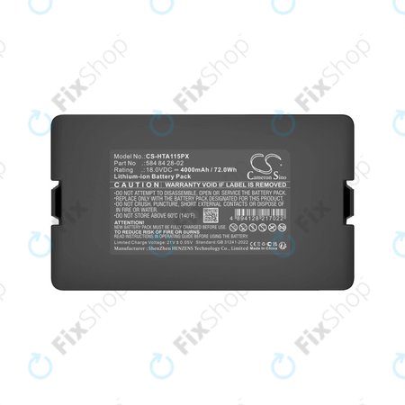 Akku batterie für Flymo Easilife 200, Gardena Automower 310, Husqvarna Automower 315X, 4000mAh, Li-Ion, 18.0V, 584 84 28-02, HQ