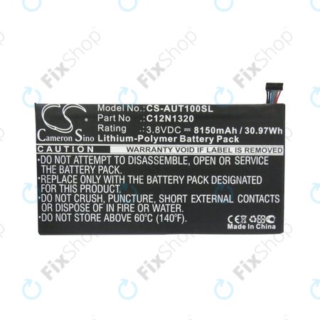 Akku batterie für Asus Transformer Book T100, 8150mAh, Li-Pol, 3.8V, C12N1320, HQ