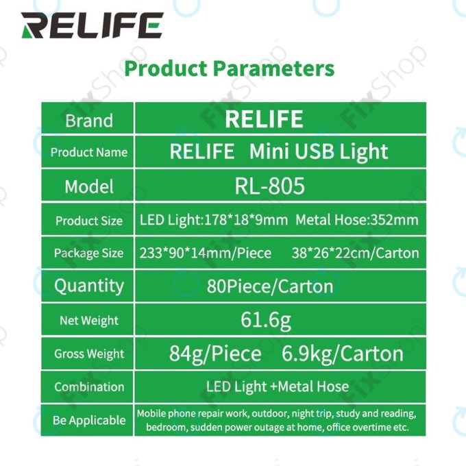 Relife RL-805 - USB Mini-LED-Taschenlampe