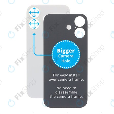 Apple iPhone 17 - Backcover Glas Vergrössertes Ringloch für die Kamera (White)