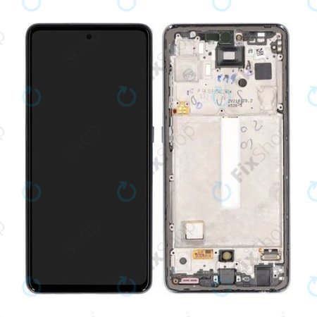 Samsung Galaxy A52s 5G A528B - LCD Display + Touchscreen Front Glas + Rahmen (Awesome Black) - GH82-26861A, GH82-26863A, GH82-26910A, GH82-26909A Genuine Service Pack