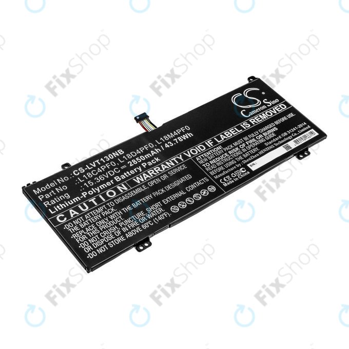 Batterie für Lenovo ThinkBook 13s, 14s, 2850mAh, Li-Pol, 15.36V, L18C4PF0, HQ