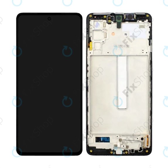 Samsung Galaxy M52 5G M526B - LCD Display + Touchscreen Front Glas + Rahmen (Black) TFT