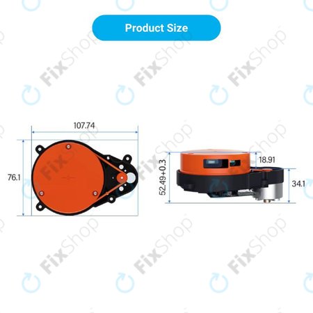 Xiaomi Roborock S4 Max, S5, S5 Max, S6, S6 MaxV, S6 Pure, S7, Mijia 1S - Laser-Distanzsensor