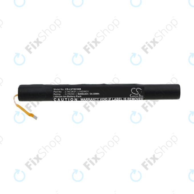 Akku batterie für Lenovo Yoga Tablet 2, 9200mAh, Li-Ion, 3.75V, L14C3K31, HQ
