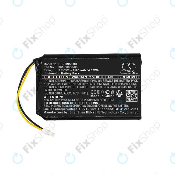 Garmin Drive 50 LM, 51LMT, 51LMT-S, DriveSmart 5 LMT, Nuvi 30, 50, 50LM, 52, 52LM, 52LMT, 55, 55LM, 55LMT - Akku Batterie 361-00056-00, 361-00056-50 1100mAh HQ