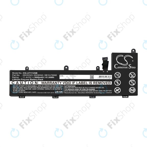 Batterie für Lenovo Yoga 11e, ThinkPad Yoga 11e ChromeBook 20, 3600mAh, Li-Pol, 11.4V, 00HW043, HQ