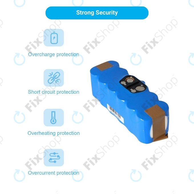 iRobot Roomba 500, 600, 700, 800, 900-series, R3, Scooba 450, Vileda 137173 - Akku Batterie 11702, GD-Roomba-500, VAC-500NMH-33 Ni-MH 14.4V 4500mAh
