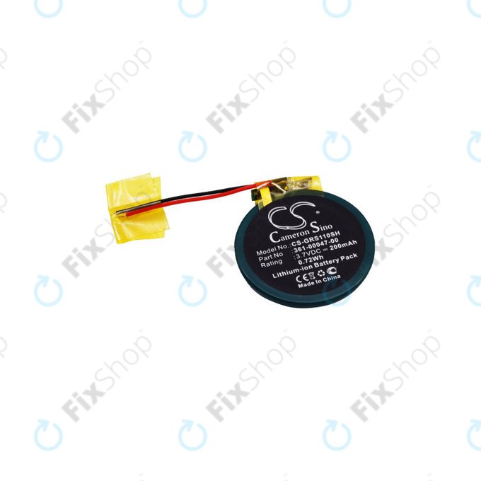 Batterie für Garmin Approach S1, S3, S4, Forerunner 110, 210, S1, 200mAh, Li-Ion, 3.7V, 361-00047-00, HQ