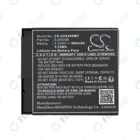 Akku batterie für SJCAM SJ4000, SJ5000, 900mAh, Li-Ion, 3.7V, SJ4000B, HQ