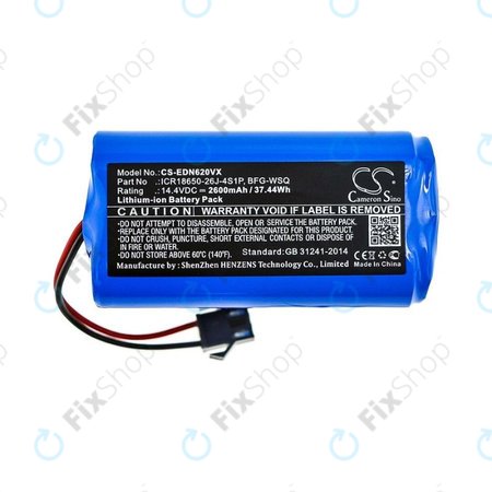 Ecovacs Deebot N79, N79S, Eufy RoboVac-series, Proscenic 850-series - Akku Batterie BFG-WSQ, ICR18650-26J-4S1P, UR18650ZY-4S1P-AAM Li-Ion 14.4V 2600mAh HQ