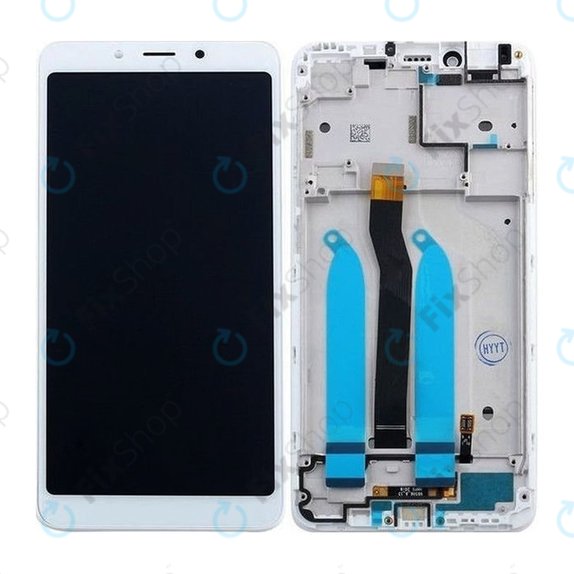 Xiaomi Redmi 6, Redmi 6A - LCD Display + Touchscreen Front Glas + Rahmen (White) TFT