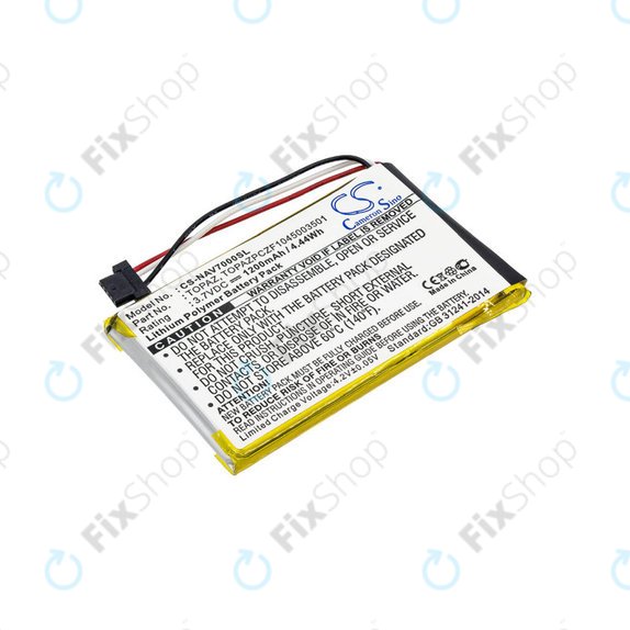 Batterie für Navigon 70, 1200mAh, Li-Pol, 3.7V, Topaz, HQ
