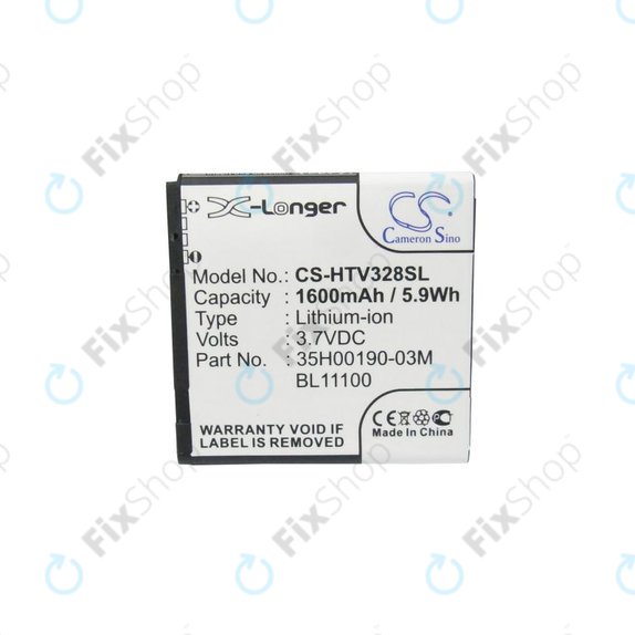 Akku batterie für HTC Desire X, Desire V, 1600mAh, Li-Ion, 3.7V, 35H00190-03M, HQ