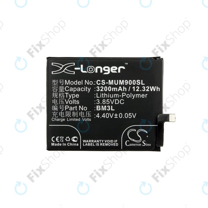 Akku Batterie für Xiaomi Mi 9, 3200mAh, Li-Pol, 3.85 V, BM3L, HQ