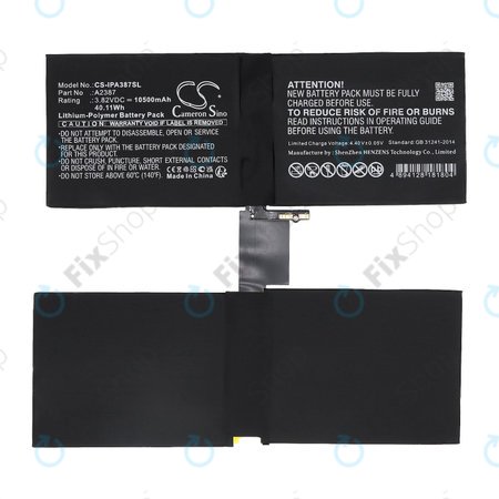 Apple iPad Pro 12.9 (5th Gen 2021) - Akku Batterie A2387 10500mAh HQ