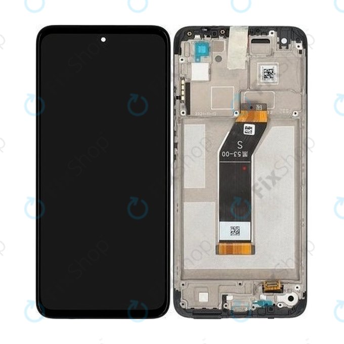 Xiaomi Redmi 10 (2022) 21121119SG 22011119UY - LCD Display + Touchscreen Front Glas + Rahmen (Carbon Gray) - 560001K19S00 Genuine Service Pack
