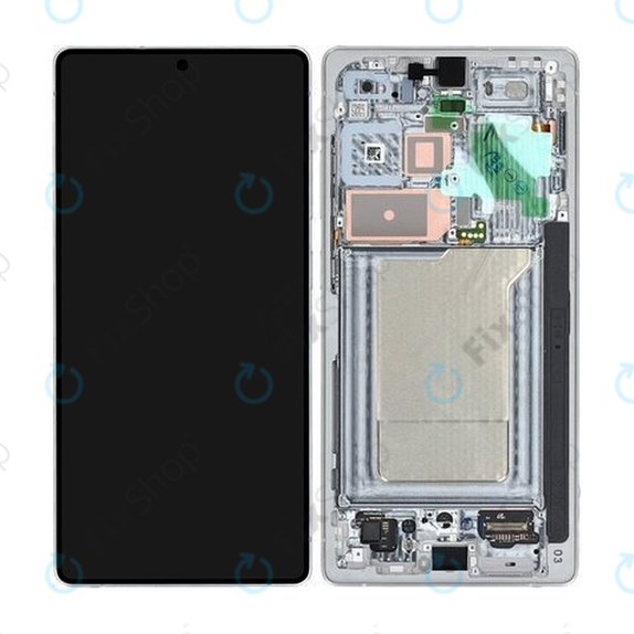 Samsung Galaxy S25 Ultra - LCD Display + Touchscreen Front Glas + Rahmen (Titanium Silverblue) OLED