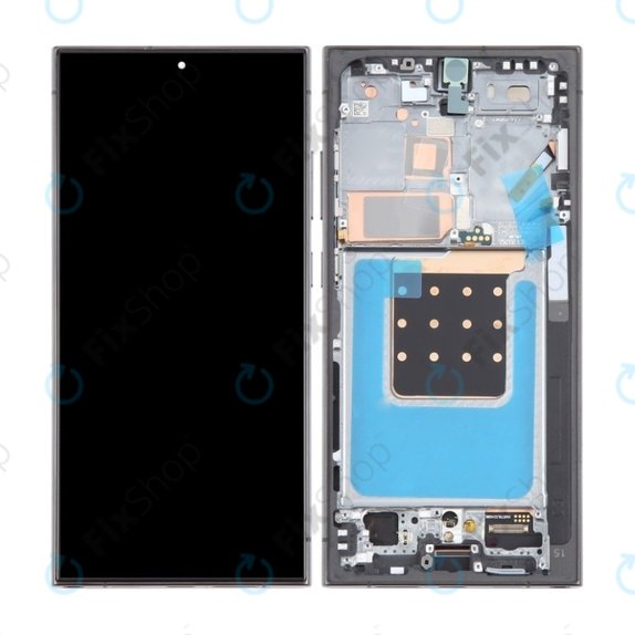 Samsung Galaxy S24 Ultra S928B - LCD Display + Touchscreen Front Glas + Rahmen (Titanium Black) TFT