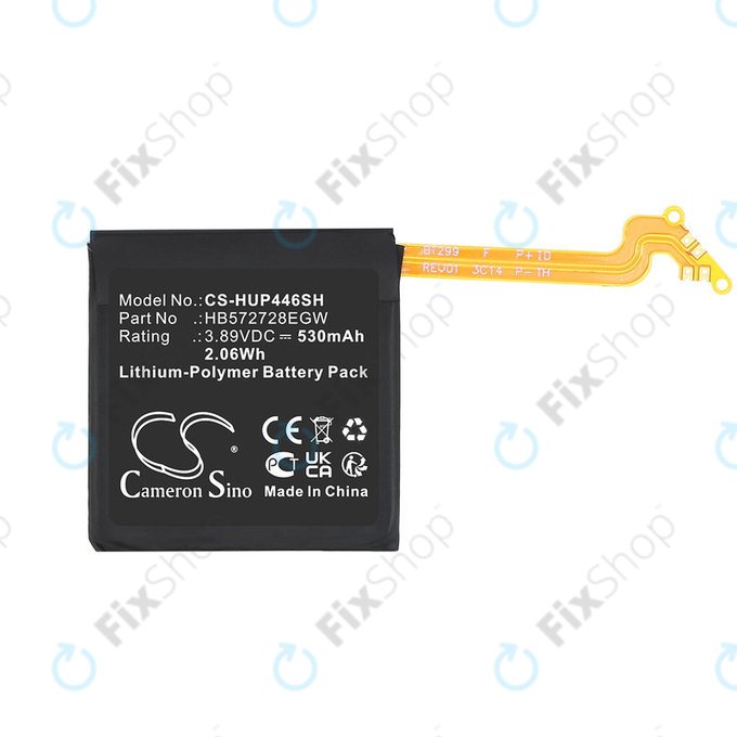 Akku für Huawei Watch GT4 46mm, 530mAh, Li-Pol, 3.89V, HB572728EGW, HQ