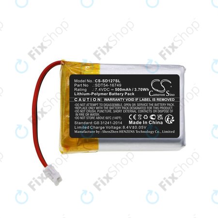 Akku batterie für Sportdog Sd-1275/875, 500mAh, Li-Pol, 7.4V, SDT54-16749, HQ
