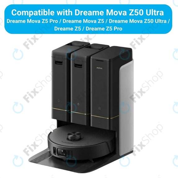 Ersatzteilset für Dreame Mova Z50 Ultra, Z5, Z5 Pro (2x Hauptbürste, 4x Filter, 4x Seitenbürste, 4x Wischtuch, 4x Seitliches Wischpad, 4x Staubbeutel)
