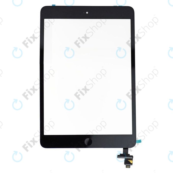Apple iPad Mini, Mini 2 - Touchscreen Front Glas + IC Anschluss (Black)