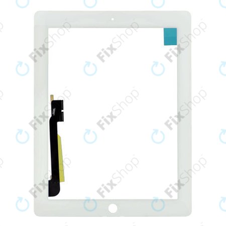 Apple iPad 3, iPad 4 - Touchscreen Front Glas (White)