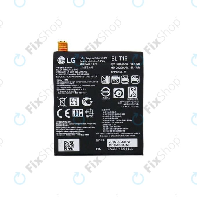 LG G Flex 2 H955 - Akku Batterie BL-T16 3000mAh - EAC62718201 Genuine Service Pack