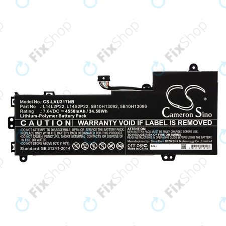 Akku batterie für Lenovo E31-80, Ideapad 510s-13, 4550mAh, Li-Pol, 7.6V, 5B10H13092, HQ