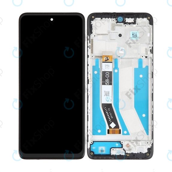 Motorola Moto G73 - LCD Display + Touchscreen Front Glas + Rahmen (Black) TFT