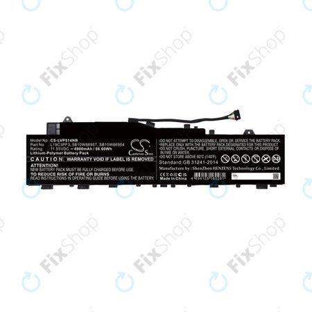Akku batterie für Lenovo Ideapad 5 14, Xiaoxin Air 14 2020, 4900mAh, Li-Pol, 11.55V, 5B10W86957, HQ