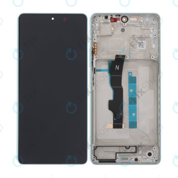 Xiaomi Redmi Note 13 5G 2312DRAABC - LCD Display + Touchscreen Front Glas + Rahmen (Ocean Teal) TFT