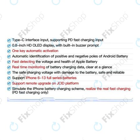 JC BT01 - Akku-Schnellladeplatine (iPhone 6 - 13 Pro Max)