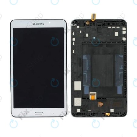 Samsung Galaxy Tab 4 7.0 T230 - LCD Display + Touchscreen Front Glas + Rahmen (White) - GH97-15864B Genuine Service Pack