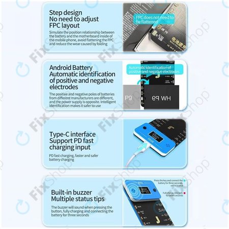 JC BT01 - Akku-Schnellladeplatine (iPhone 6 - 13 Pro Max)