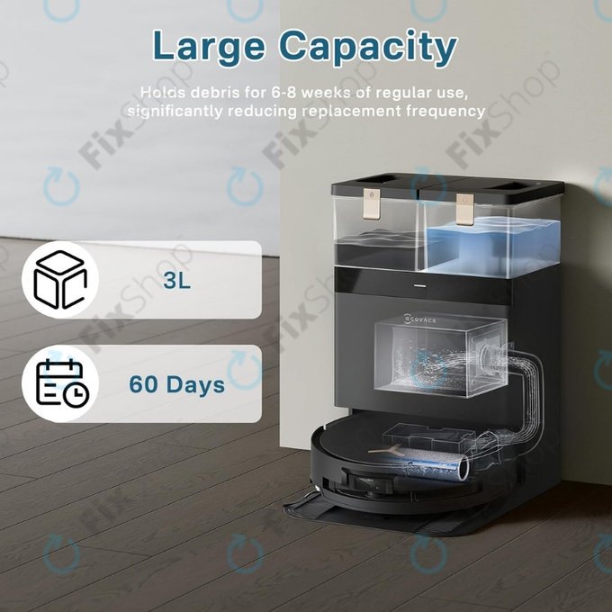 Staubbeutel, 4 Stk. für Ecovacs Deebot T30c, T50-series, T80-series, X8-series, X9 Pro-series