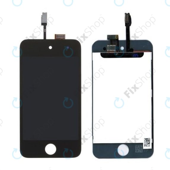 LCD-Display für iPod Touch (4th Gen), Black, Touchscreen-Glas mit Rahmen