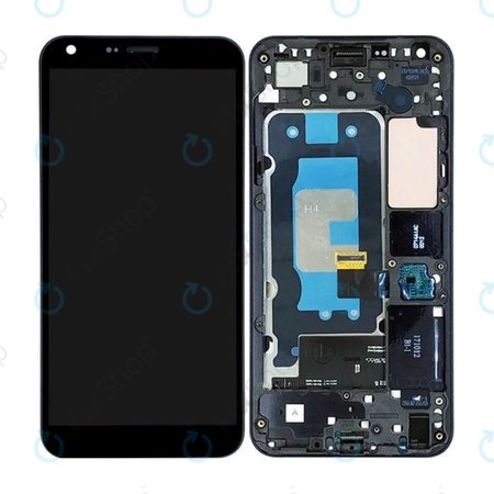 LG Q6 M700N - LCD Display + Touchscreen Front Glas + Rahmen (Black) TFT