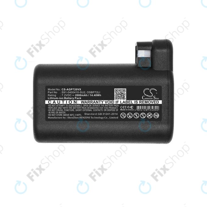 AEG RX-series, Electrolux E, P-series - Akku Batterie S91-0400410-SU2, OSBP72LI, OSBP72LI25 Li-Ion 2000mAh HQ
