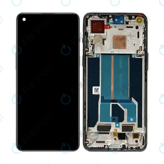 OnePlus Nord 2T CPH2399 CPH2401 - LCD Display + Touchscreen Front Glas + Rahmen (Gray Shadow) OLED