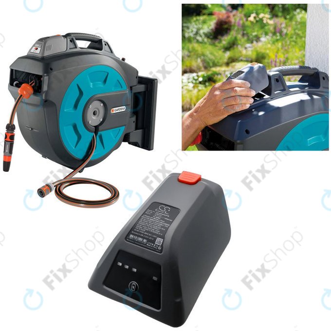 Batterie für Gardena Comfort Wand-Schlauchbox 35, 8025-20, 1500mAh, Li-Ion, 18V, 008A231, HQ