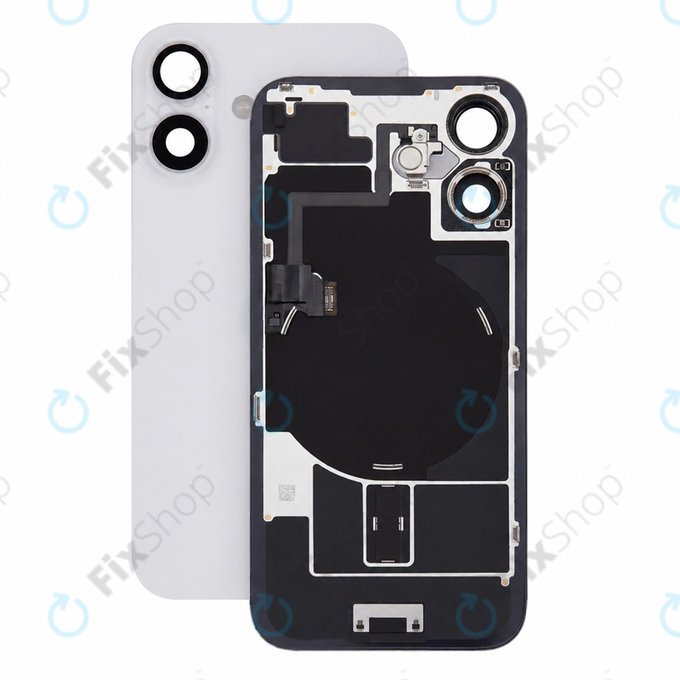 Glas der Rückabdeckung für iPhone 16, White, Pulled A