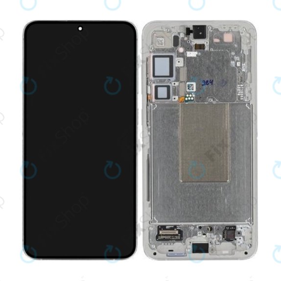 Samsung Galaxy S24 Plus S926B - LCD Display + Touchscreen Front Glas + Rahmen (Marble Grey) OLED