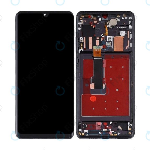 Huawei P30 Pro, P30 Pro 2020 - LCD Display + Touchscreen Front Glas + Rahmen (Black) OLED